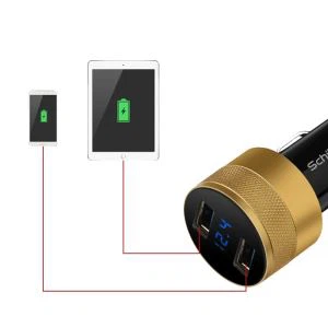 Led зарядно за кола с два USB порта за мобилен телефон